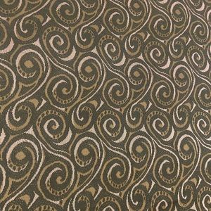 1970s Swirly Vintage Light Pink and Brown Fabric